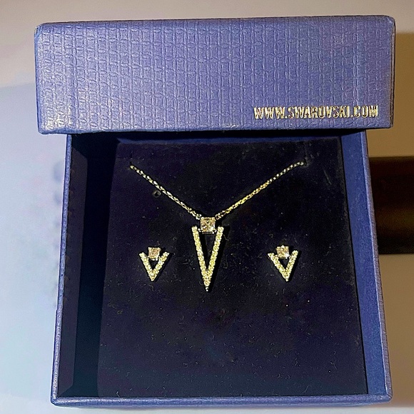 Swarovski Jewelry - Swarovski pendant and earrings set